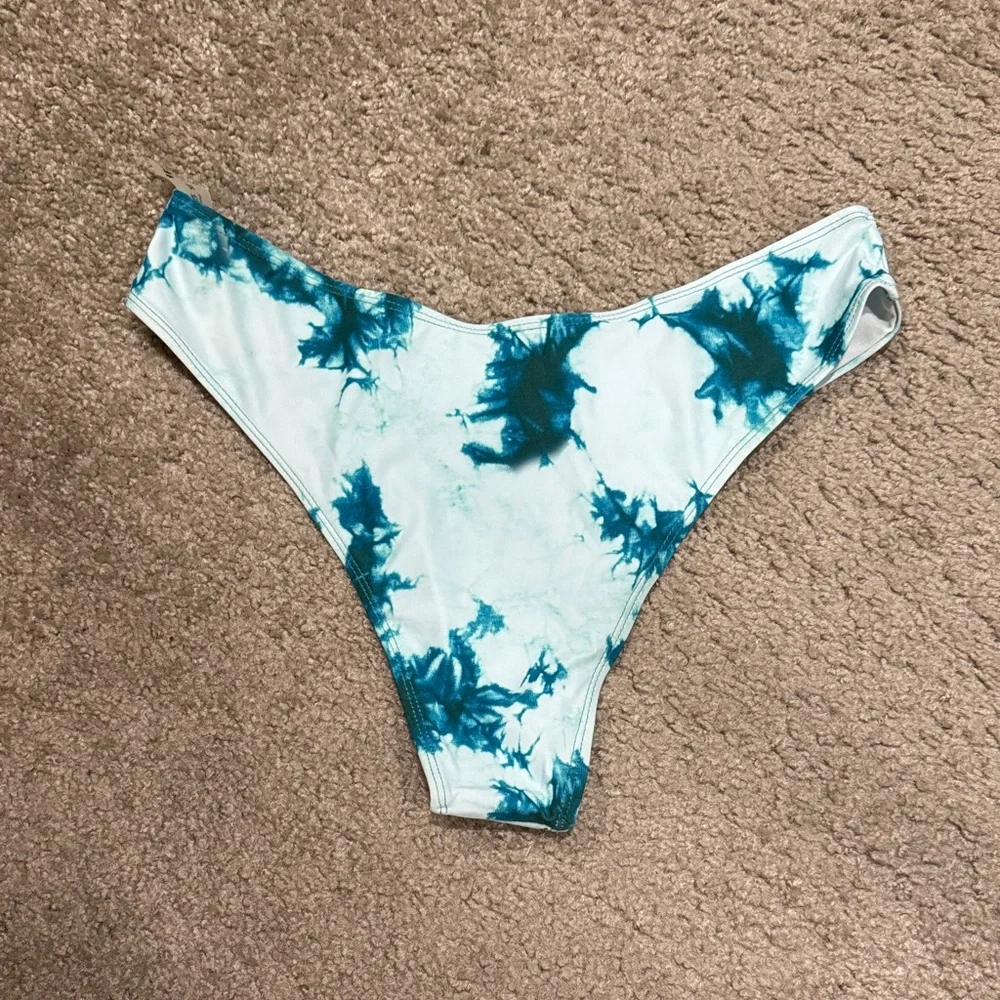 Blue Tie-Dye Bikini Set